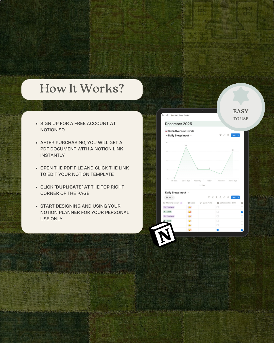 Daily Sleep Journal & Pattern Discovery System